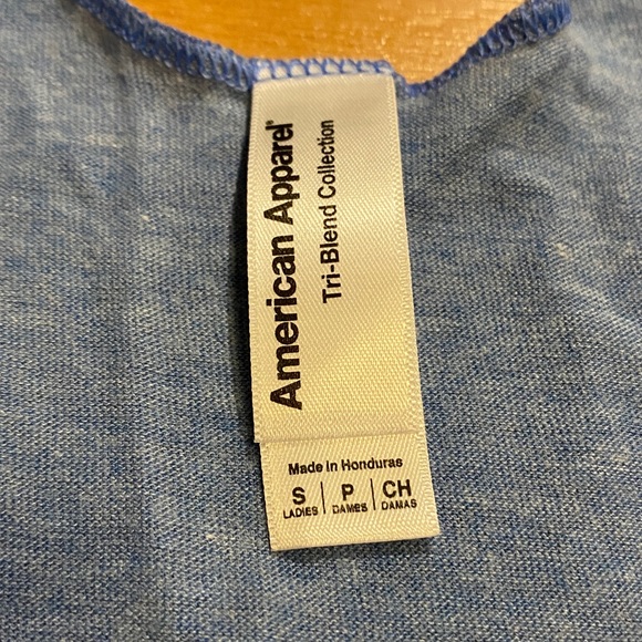 Heather Blue American Apparel Tri Blend Collection Tank Top - Picture 3 of 3